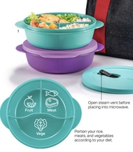 Tupperware Reheatable Divided Lunch Box (Microwaveable) - Portable Reusable