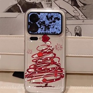 Art Red Christmas Tree Lantern Star Protection Caing Compatible for IPhone 17 16 11 12 13 15 Pro Max