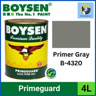 ◲ ❊ ∜ Boysen Primeguard 4 Liters (Gallon) Water-based Metal Primer Paint Red Oxide Primer Gray Whit