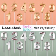 🎉𝐒𝐆 𝐋𝐨𝐜𝐚𝐥 Next Day Shipping🎉 Gold / Silver 3D Number Birthday Candle