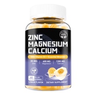 ISNIH Calcium Magnesium Zinc Gummies แคลเซียม แมกนีเซียม สังกะสี ช่วยให้กระดูกและฟันแข็งแรง 60 Gummi