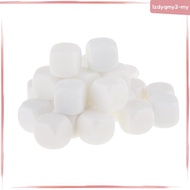 Curiosity 25PCS 16mm D6 Gaming Dice DIY Blank White