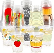 CUPLOOV Back to School Party Decoration Cups, 50Pcs 12oz Disposable Drinking Cups for Welcome Back t
