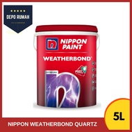 [WARNA] 5Litre Nippon Paint Weatherbond Exterior 5L (Exterior Wall Paint 7 Years Performance)