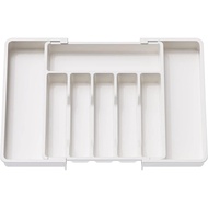 Expandable Utensils Tray Kitchen Cutlery Storage Box Knife Holder Plastic Tray Fork Spoon Divider Dr