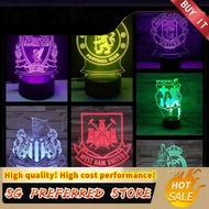 Liverpool Chelsea Manchester Arsenal 3D Night Light FA Football Club Bedside Table Lamp Bedroom Deco