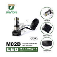 RTD M02E White 3-Sided LED Headlight White Led Headlamp Bulb Motorcycle H4 H6 AC & DC 35 Watt 3 Side