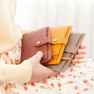 CHENSON真皮 超薄第四代 6卡極薄長夾 外側附獨立零錢袋 (W23449)