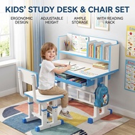 Children's Study Desk and Chair Set Ergonomic Study Desk with Height-Adjustable Chair