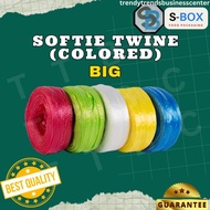 SOFTIE TWINE BIG COLORED 1000M PLASTIC STRAW PANALI  ROPE PACKING TWINE
