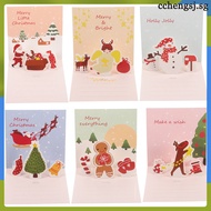 6 Sets Xmas Gift Card Greeting Cards Prime Christmas -up Paper Child cchengsj