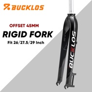 Bucklos MTB Rigid Fork 26/27.5/29er Bike Aluminum Alloy Fork Lightweight Bicycle Fork for Disc Brake