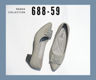 รองเท้าเเฟชั่นผู้หญิงเเบบคัชชูส้นเตี้ย No. 688-59 NE&amp;NA Collection Shoes