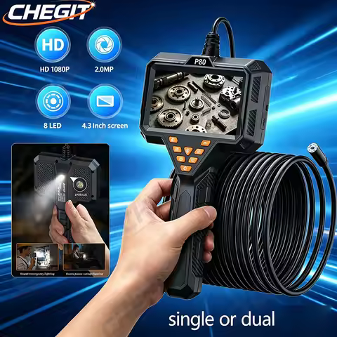 4.3 Inch 1M/5M/10M Single lens Dual lens Endoscope Camera HD 1080P IP67 Waterproof Car Pipe Sewerage