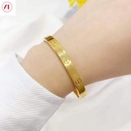XT Jewellery Korea 24k Buckle Bracelet Women Luxury Fashion 916 Original Gold Plated