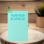 [T&O-t] 1Pcs Leather Day Planner 336 Pages 2026 Daily Monthly Planner With Colorful Monthly Mark Har