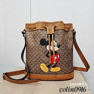 [聯名停產好物❣️甜價出] Gucci 老花米老鼠Disney束口斜背水桶包
