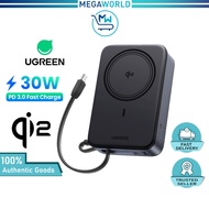 UGREEN 20000mAh Qi2 Magnetic Powerbank Magsafe 15W Wireless Fast Charging PD 30W USB-C Type-C Built 