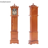 [modamaven] 1:12 Dollhouse Miniature Wood Floor Clock Grandfather Clock Doll Furniture Model [TH]