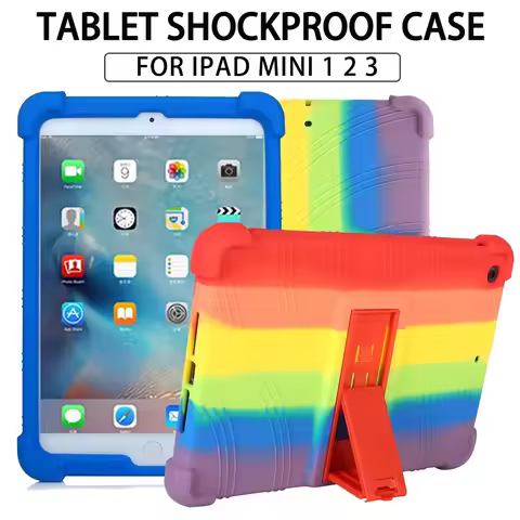 Cornors Silicone Cover with Kickstand For iPad Mini 1 2 3 Case 7.9" Tablet Models: A1432 A1489 A1490