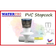 Watertec PVC Stopcock Conceal Stop cock PVC Plastic Shower  1/2 PVC Stopcork With Flange head (15MM/1/2")