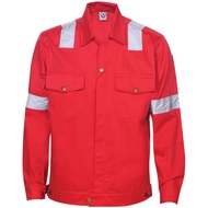 Reflective Worker Jacket Red Jaket Teknikal Merah