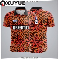 XY TATA IPL 2025 SRH Sunrisers Hyderabad POLO Jersey Cricket Shirt For Men's-FREE CUSTOM NAME NUMBER
