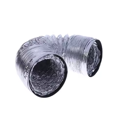 4inch Ventilator Pipe Aluminum Tube Air Ventilation Hose Flexible Exhaust Duct 2M System Vent Bathro