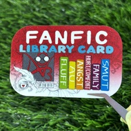 AO3 Fanfiction Library Card Sticker