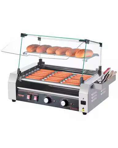 SucceBuy 5 7 11 Rollers Hot Dog Roller Stainless Steel Sausage Grill Cooker Commercial Hot Dog Machi