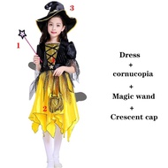 jqk ชุดฮัลโลวีน ชุดคอสเพลย์  เด็กผู้หญิง เสื้อผ้าแม่มด ชุดแวมไพร์ (มี 6 แบบ) รุ่น MM042-MM043-MM044-