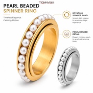TIOMNV56II Spinner Ring, Stainless Steel 6mm Width Stackable Ring, Elegant Size 5-9 Polished  Gold o