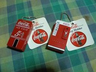 ((可口可樂收藏品))1998年日本可口可樂復古冰箱鑰匙圈2款