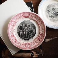19世紀法國 Digoin &amp; Sarreguemines 古董粉色盤子