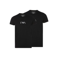 EMPORIO ARMANI T Shirt Mens 2 Pack Black 111267-CC715-07320