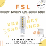 FSL G9 LED Corn Bulb 3.2W 4W Warm White Cool Daylight 2700K 3000K 4000K 6500K Energy Savings Long Li