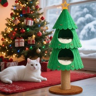 [tenlzsp0bc] Modern Cat Tree Cats Beds Furniture Xmas Decor Hut Activity Center Play for Indoor Cats
