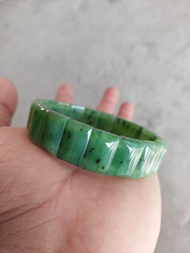 Gelang Batu Giok Nephrite Jade Original Asli Aceh Cembung Cutting