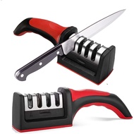 4 Stage  Kitchen Knife Sharpener Anti Slip Stainless Steel Ceramic Knife Polish Alat Pengasah Pisau 