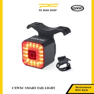 CXWXC bicycle smart brake light mountain bike road bike smart sensor tail light warning light usb ch