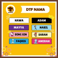 Sticker Label Baju & Iron On Label, Pelekat Nama Baju, Sticker Iron On, DTF Nama, Nama Baju Sekolah