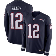 เสื้อกีฬาแขนยาว ลายทีมชาติฟุตบอล Brady Gronkowski HQ1 NFL New England Patriots Jersey QH1