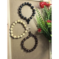 wood rosary bracelet (gift ideas)