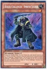 yugioh - Heroic Challenger - Ambush Soldier NUMH-EN010 1st Edition Secret Rare - Number Hunters