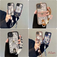 casing oppo a73 5g / a53 5g / a72 5g case TPU Leather-covered lanyard shockproof phone case BBND