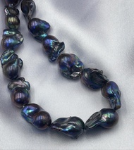 Black natural Edison baroque pearls AAA (Rare color)