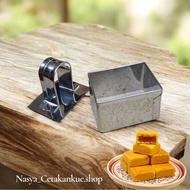 Taiwanese nastar cake mold, 3x3 square, 2cm, 25g, 1 set squareRing + press 3x3Ring, stainless steel 