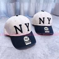 Glitter47brand MLB Cooperstown Yankees NY Clean Up Two-Color Old Hat 47 Baseball Cap