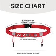 1 ชิ้น, เข็มขัดใส่หมายเลข WERLS Race Pro, เข็มขัดวิ่งปรับได้ ยืดหยุ่นได้, ที่ใส่ Energy Gel, เหมาะสำ