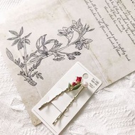 日本日系飾物 Osewaya 紅色鬱金香塑料珍珠套裝頭飾髮夾_ 情人節禮物_聖誕節派對交換禮物